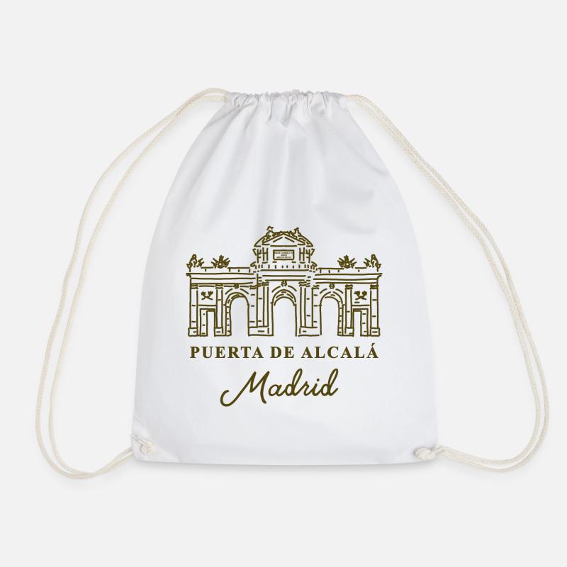 Puerta de Alcalá, Madrid, Spanien - Turnbeutel - Weiß