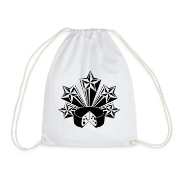 Cheese radiating stars - Drawstring Bag - white - Front