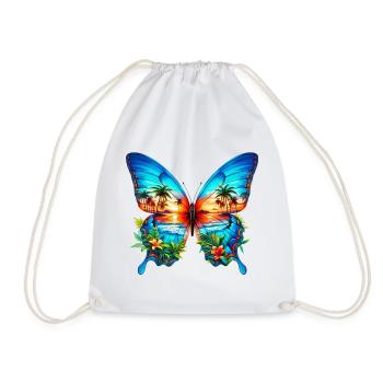 Papillon - Sac de sport léger - blanc - Devant