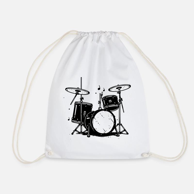 Trapset Sketch - Drawstring Bag - white