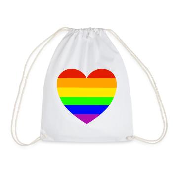 Conception de la fierté du cœur de l’arc-en-ciel - Sac de sport léger - blanc - Devant