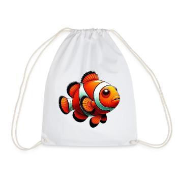 Poisson-clown - Sac de sport léger - blanc - Devant