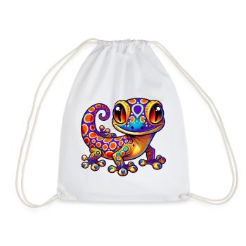 Gecko - Drawstring Bag - white - Front