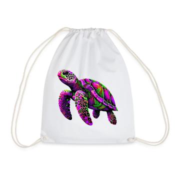 Schildkröte - Turnbeutel - Weiß - Vorne