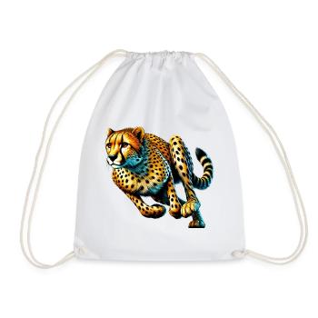 Cheetah - Drawstring Bag - white - Front