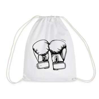 Boxhandschuhe Zeichnung - Turnbeutel - Weiß - Vorne