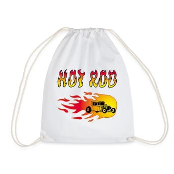 Voiture en Flamme Vintage Racer - Sac de sport léger - blanc - Devant