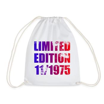50. Geburtstag Limited Edition 11/1975 - Turnbeutel - Weiß - Vorne