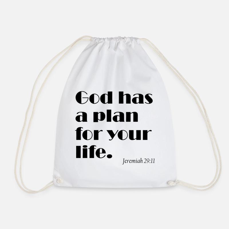 God Has a Plan for Your Life - Gottes Plan - Turnbeutel - Weiß
