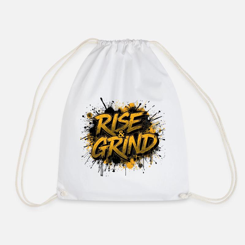 Rise & Grind Graffiti - Turnbeutel - Weiß