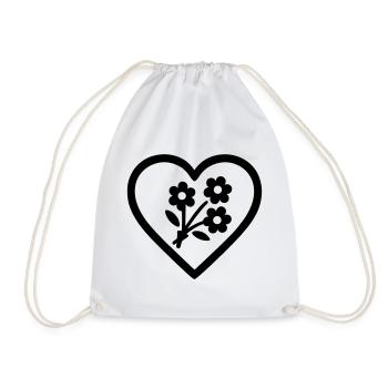 Heart + Florist – Super Florist - Drawstring Bag - white - Front