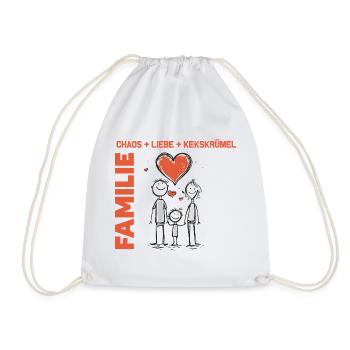 FAMILY-Chaos Love Cookie Crumbs-Personalizable - Drawstring Bag - white - Front