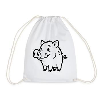 Page à colorier de la bande dessinée Wild Boar - Sac de sport léger - blanc - Devant
