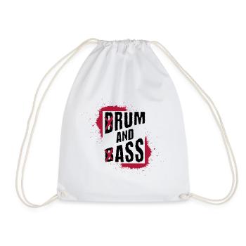 Drum and Bass | Rum and Ass - Turnbeutel - Weiß - Vorne