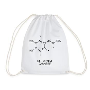 Dopamine Chaser Molecule - Drawstring Bag - white - Front