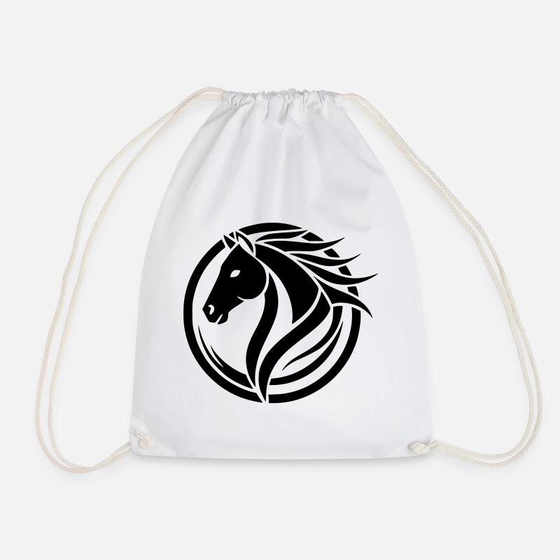 logo cheval - Sac de sport léger - blanc