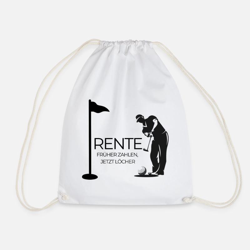 Rente Golfer  - Turnbeutel - Weiß