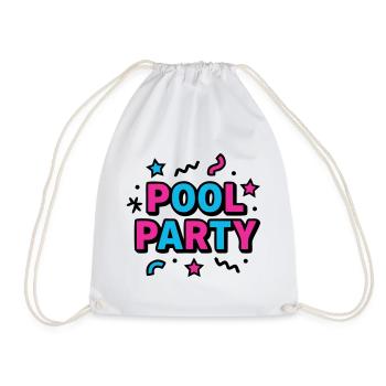 Lettrage des fêtes à la piscine des années 90 - Sac de sport léger - blanc - Devant