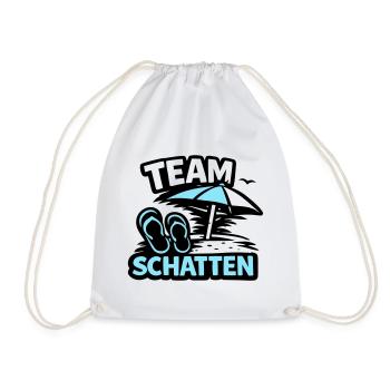 Strand Schatten FlipFlop Logo - Turnbeutel - Weiß - Vorne