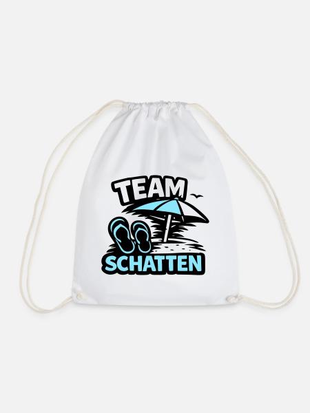 Strand Schatten FlipFlop Logo - Turnbeutel - Weiß