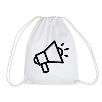 mégaphone - Sac de sport léger - blanc - Devant