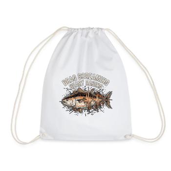Bluefin Tuna Angler - Drawstring Bag - white - Front