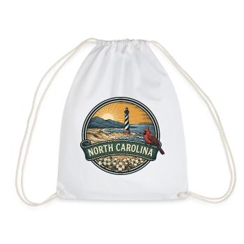 North Carolina Outer Banks Retro-Reisegeschenk - Turnbeutel - Weiß - Vorne