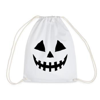 Face de citrouille - Sac de sport léger - blanc - Devant