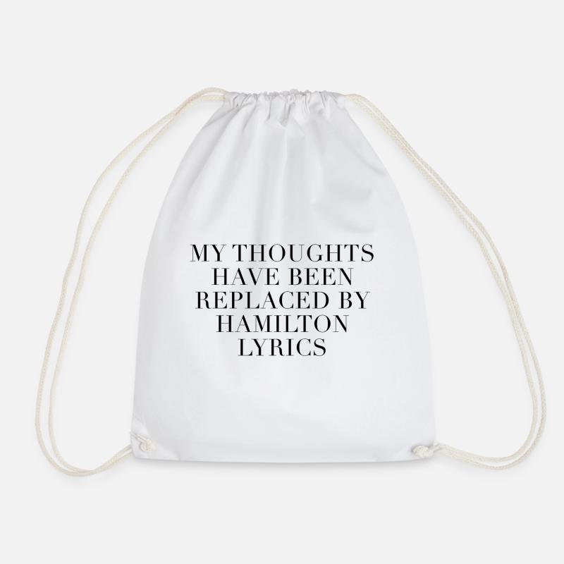 Hamilton The Musical Lyrics - Drawstring Bag - white