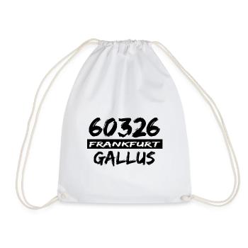 60326 Frankfurt Gallus - Turnbeutel - Weiß - Vorne