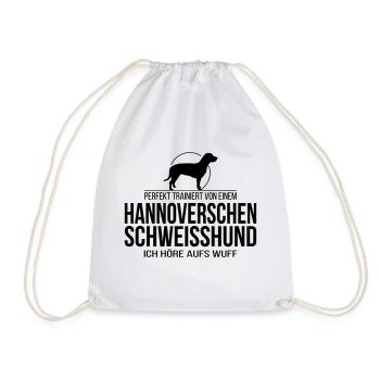 Hannoverscher Schweisshund wuff - Turnbeutel - Weiß - Vorne