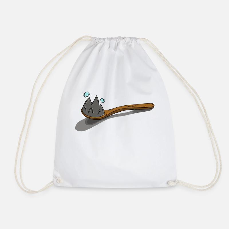 Spoon-Mountain Spoon Mountain - Drawstring Bag - white