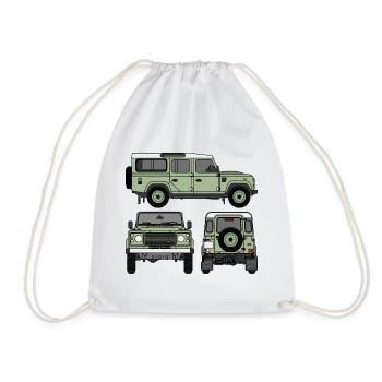 Defender 110 - Seiten - Turnbeutel - Weiß - Vorne