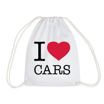 J’AIME LES VOITURES Autos - Sac de sport léger - blanc - Devant