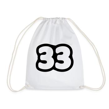 33 / / Birthday / / Anniversary / / Anniversary - Drawstring Bag - white - Front