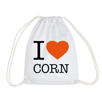 I LOVE CORN Mais - Drawstring Bag - white - Front
