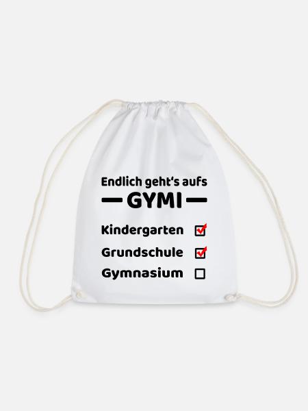 Gymnasium Einschulung 5. Klasse Geschenk - Turnbeutel - Weiß