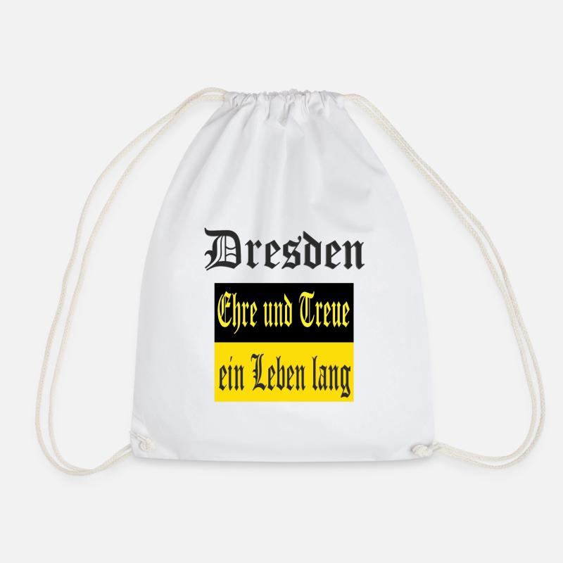 Dresden Fussball Design - Turnbeutel - Weiß