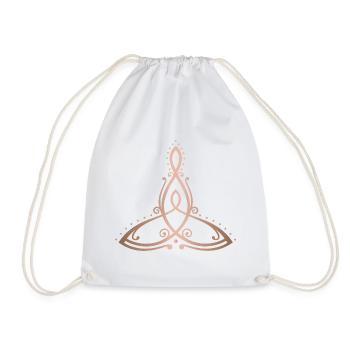 Celtic Motherhood Symbol Mother with Child - Drawstring Bag - white - Front