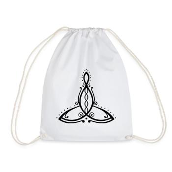 Celtic Motherhood Symbol Mother with four children - Drawstring Bag - white - Front