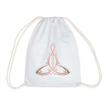 Celtic Motherhood Symbol Mother with four children - Drawstring Bag - white - Front