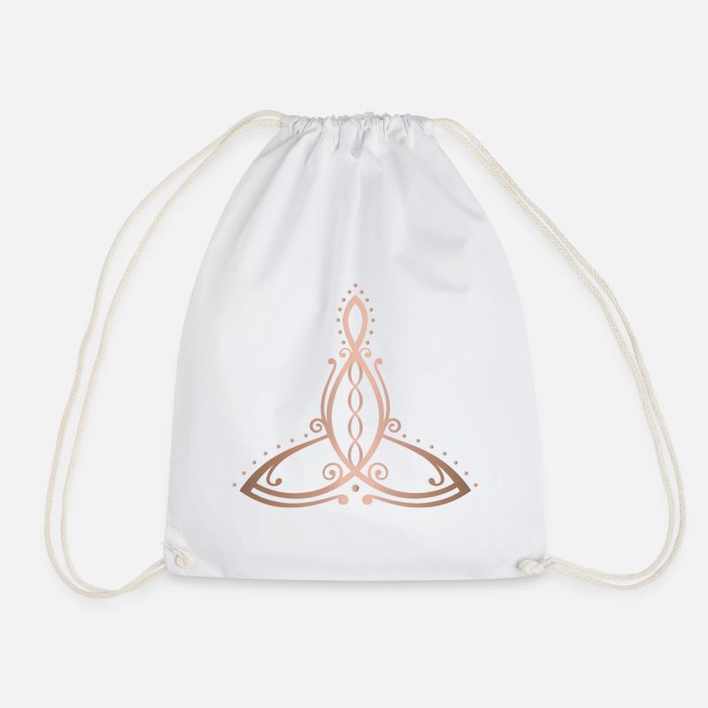 Celtic Motherhood Symbol Mutter mit vier Kindern - Turnbeutel - Weiß