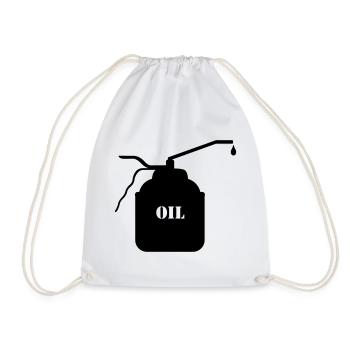 Oil can change oil - Drawstring Bag - white - Front