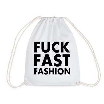 Fuck fast fashion - Sac de sport léger - blanc - Devant
