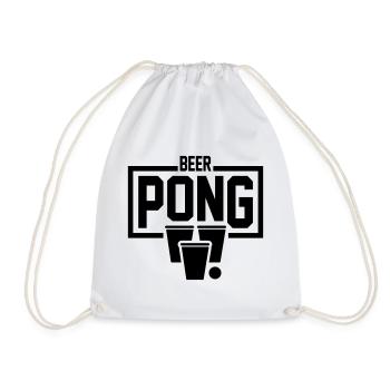 Beer Pong Frame - Turnbeutel - Weiß - Vorne
