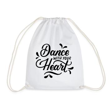 Dance With Your Heart - Drawstring Bag - white - Front