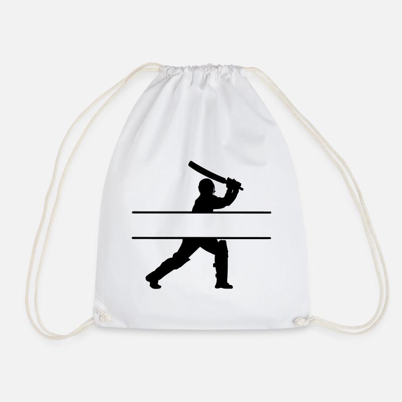 Cricket Eigenname Banner - Turnbeutel - Weiß