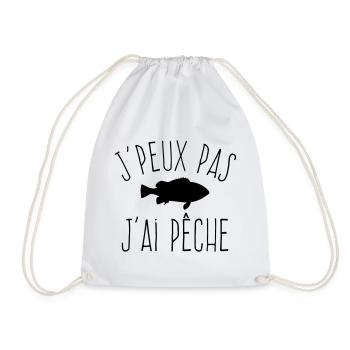 J'peux pas j'ai Pêche - Humour Pêcheur - Sac de sport léger - blanc - Devant