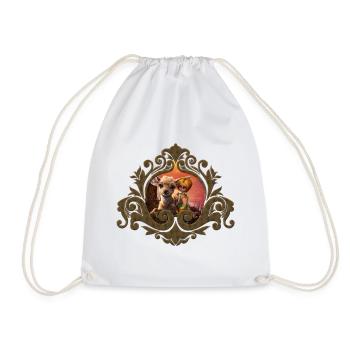 La petite fée et le faon mignon - Sac de sport léger - blanc - Devant