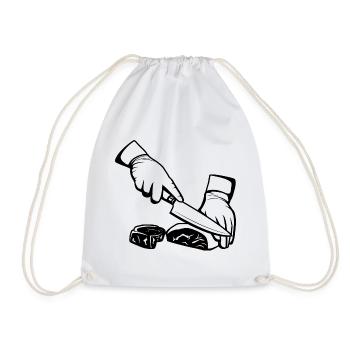 Découpe de la viande - Sac de sport léger - blanc - Devant